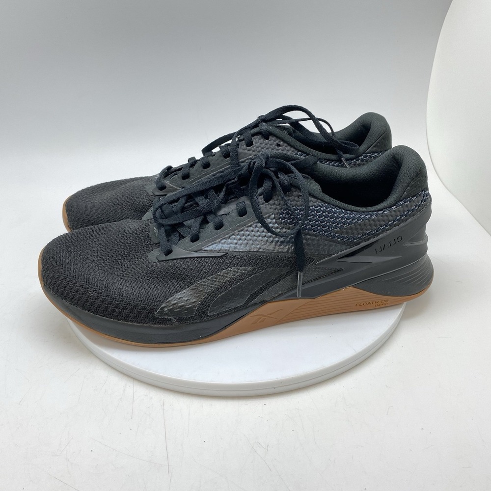 Reebok Sneakers Mens 10.5 Nano 3X Black Cross Training Athletic Gym Shoes - Picture 3 of 10